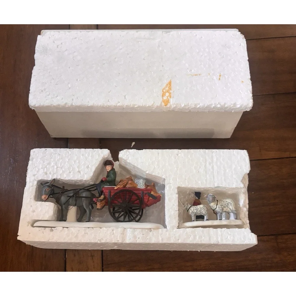 Dept 56 Bringing Fleeces to the Mill Retired Dickens Village Set Of 2 Pc READ
